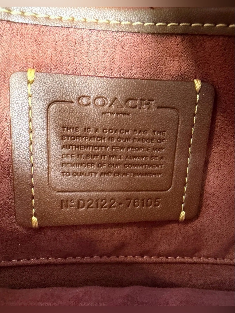 Coach Tabby 26 Pebbled Leather Crossbody in Tan and Pink with Gold 'C' Hardware - Picture 6 of 9
